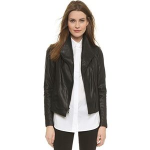 Vince Scuba Leather Jacket XS